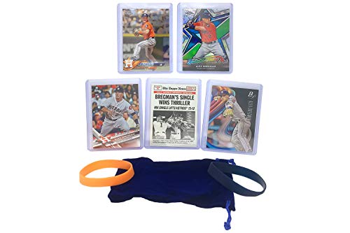 Alex Bregman Astros Baseball Cards & Wristbands Bundle