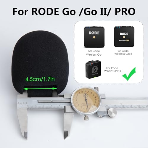 Image of YOUSHARES Microphone Cover Foam Compatible with Rode Wireless Go II /PRO Suitable for Interview Go Handheld Adaptor, Replacement Rode Pop Filter to Blocks Out Plosives