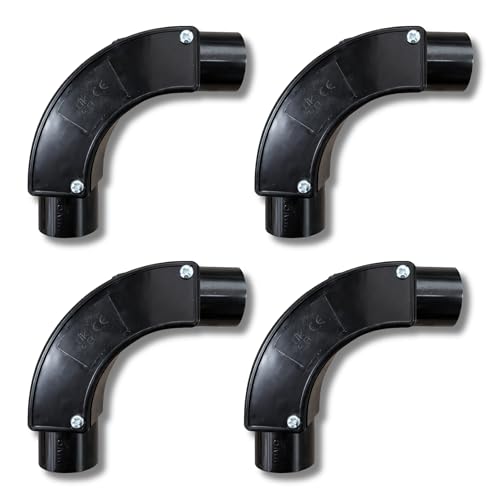 Coude d'inspection PVC noir 25mm pour organiser proprement les câbles de votre bureau