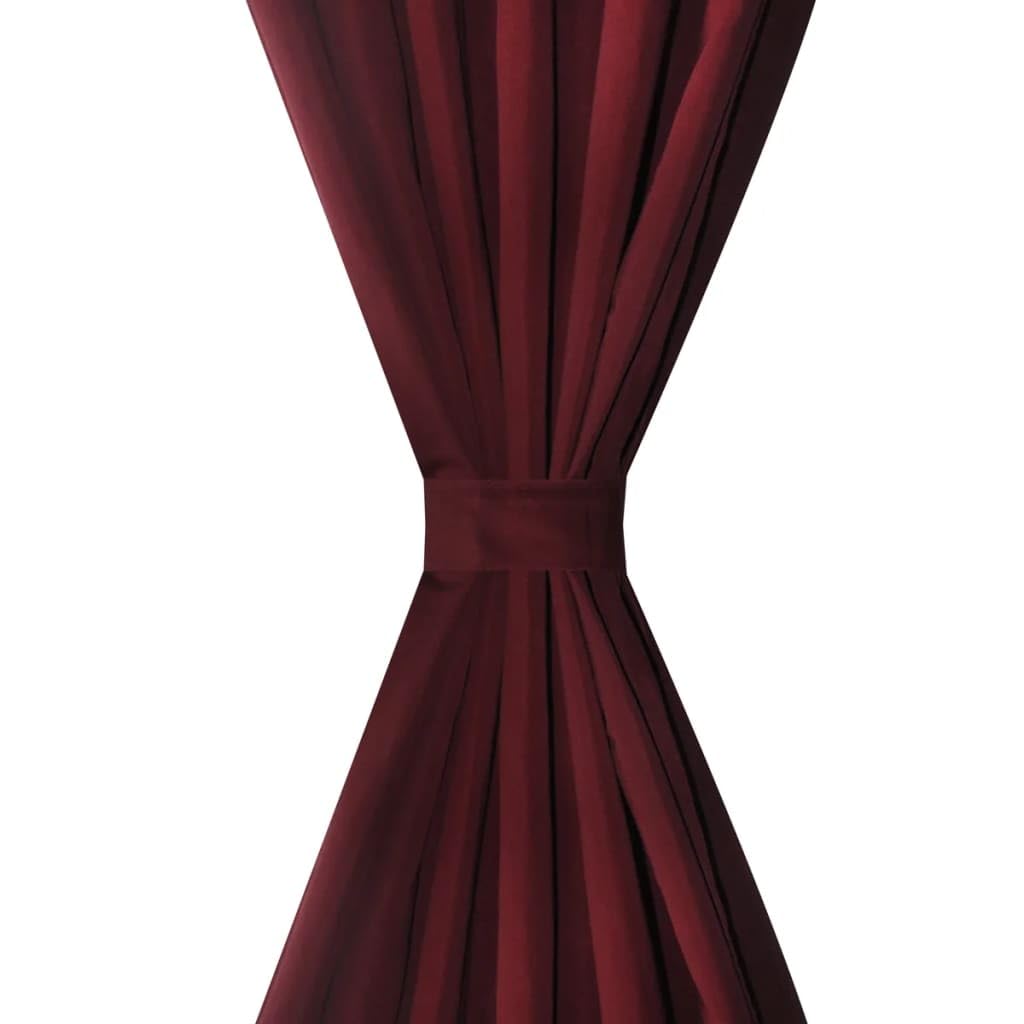 Tende in raso per soggiorno e camera da letto, set da 2 con nastri, traslucide, opache, in poliestere microsatin, facili da montare, lavabili, design senza tempo