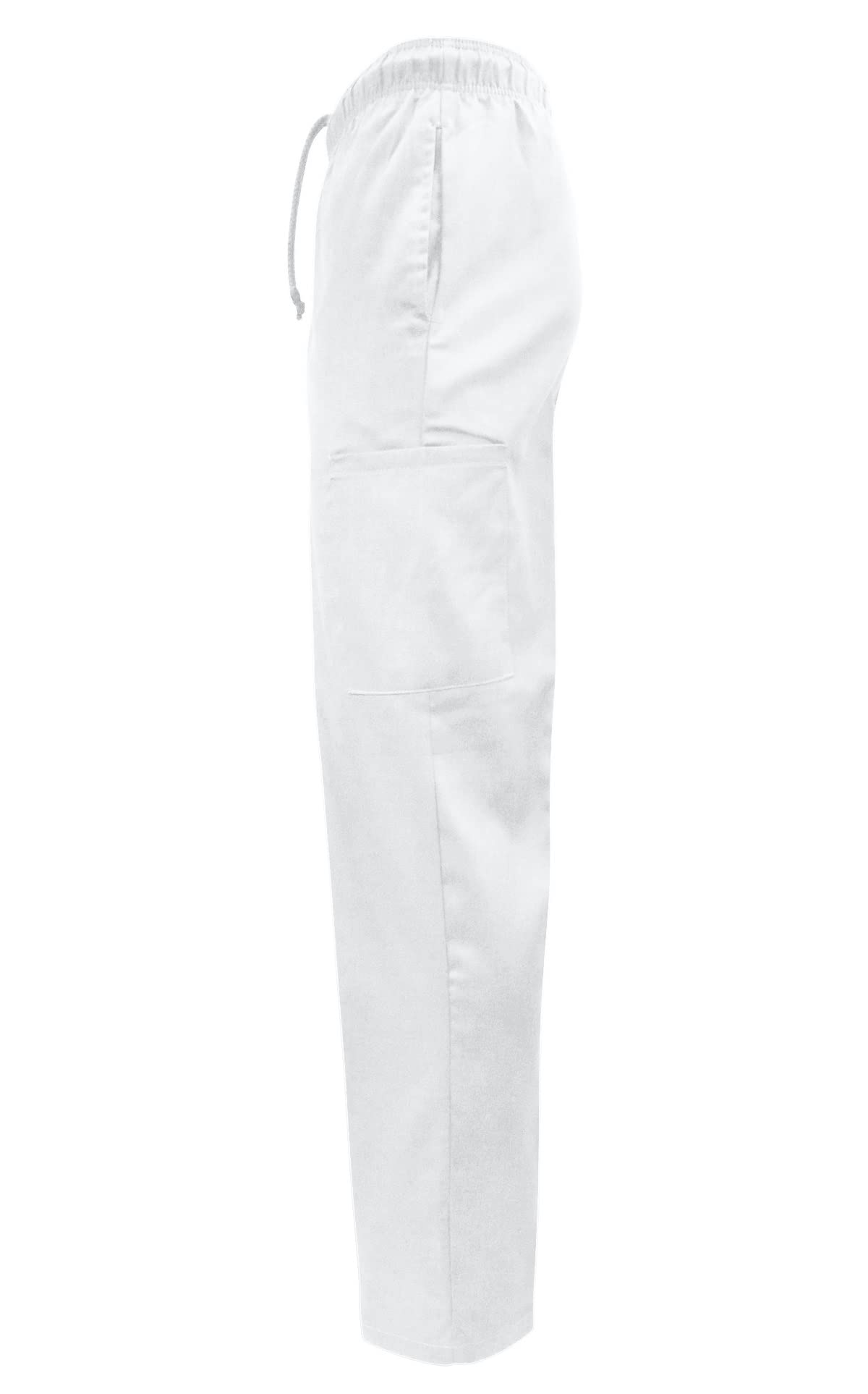 ACTIVE UNIFORMS Classic White 6 Pocket Chef Pants with Multi-Pack QTYS Available (1 Pack, Large)