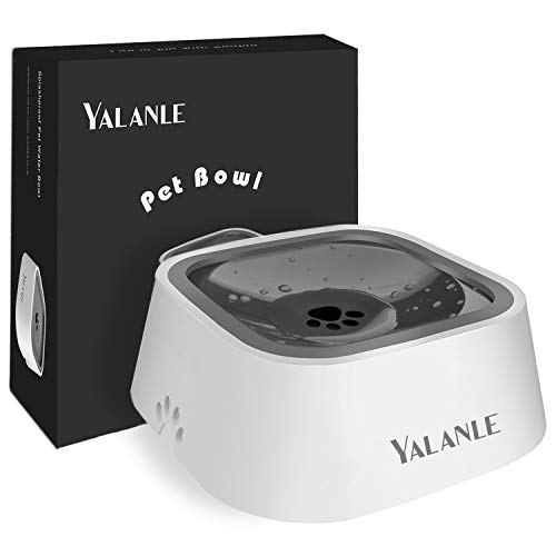 YALANLE Dog Bowl Pet Water Bowl No-Spill Dog Water Bowl Slow Water Feeder