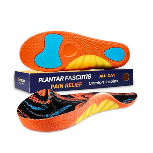 Footmaster Semelles orthopédiques pour fasciite plantaire – Soutien voûte plantaire pour pieds plats – Soulagement douleurs aux pieds – Semelles épine calcanéenne pour femmes et hommes