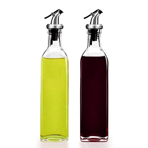 Image of Glass Olive Oil Vinegar Dispenser Gravy Boat Kitchen Oil Bottle Stainless Steel Leak-Proof Soy Sauce Vinegar Storage, Oil Bottle, Oil Dispenser, Oil Dispenser for Kitchen, 550ml (6)