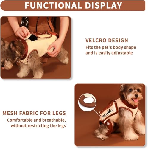 Wakytu Dog Lift Harness Dog Carrier Sling for Small Dogs & Cats,S - Image 4