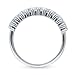 BERRICLE Sterling Silver Art Deco Rings Statement Half Eternity Band Ring for Women, Cubic Zirconia CZ