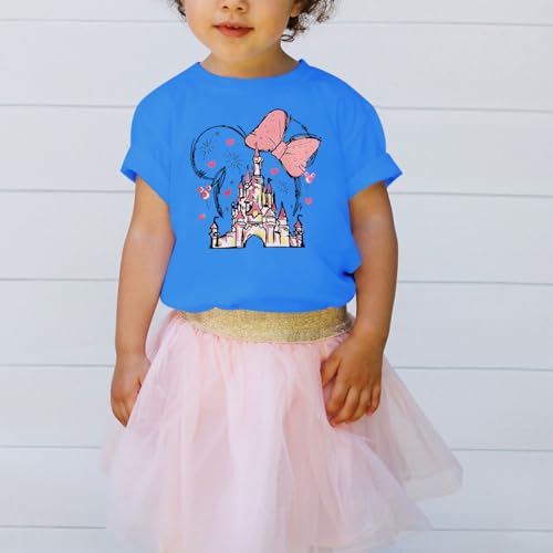 Image of Graphic Shirts for Girls Cute Bow T Shirt Kids Toddler Holiday Tshirt Vacation Trip Summer Tee Cotton Tops