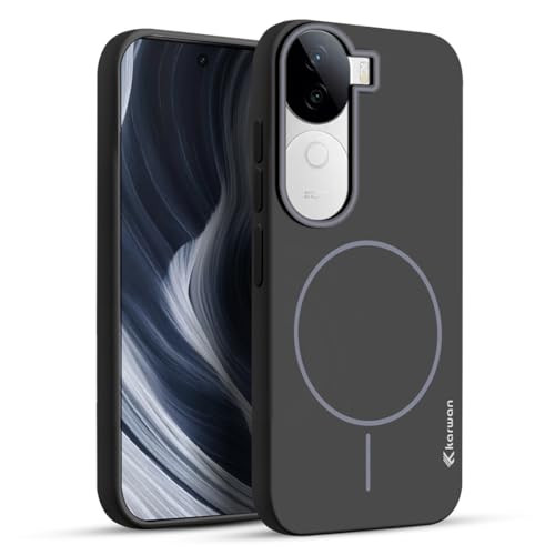 Image of KARWAN️Magnetic Ultra Slim-Fit Back Case Cover for Vivo V40E |Hard PC Case Cover| Ultra-Thin & Light Weight with [Ultra Premium Feel] Case for Vivo V40E (Black)