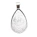 20 Teardrop oval Pendant Trays -Silver Color - 20X30mm - Pendant Blanks Cameo Bezel Settings Photo Jewelry - Deannassupplyshop