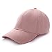 KVMV 6 Panel Faux Suede Leather Classic Adjustable Plain Hat Baseball Cap