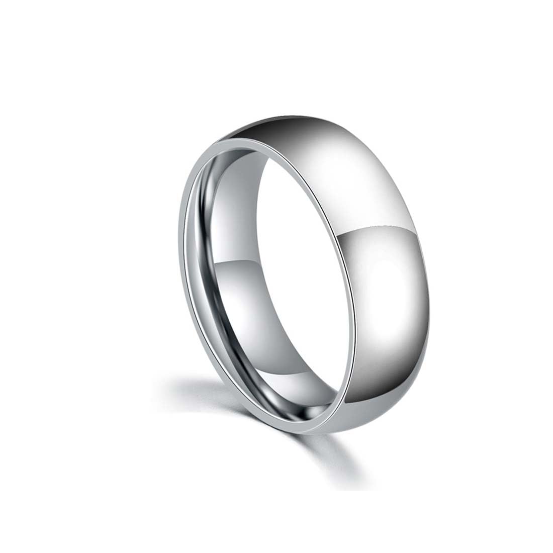 XUJLRLAnillos Hombre Acero Inoxidable 8mm Estilo Retro Neutral Anillo de Tungsteno Simple de Plata