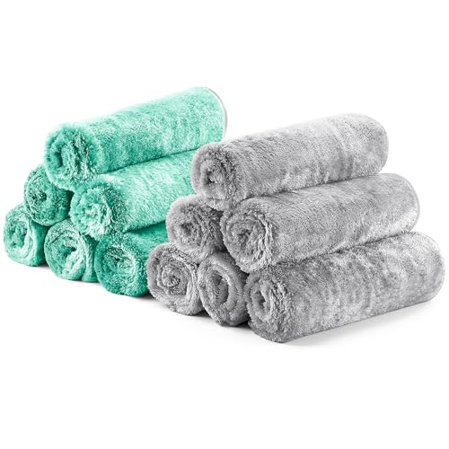 Fantasticlean Microfiber Car Detailing Towels, Car Drying Towel with Edge, Plush, Coral Fleece, 700GSM, 16