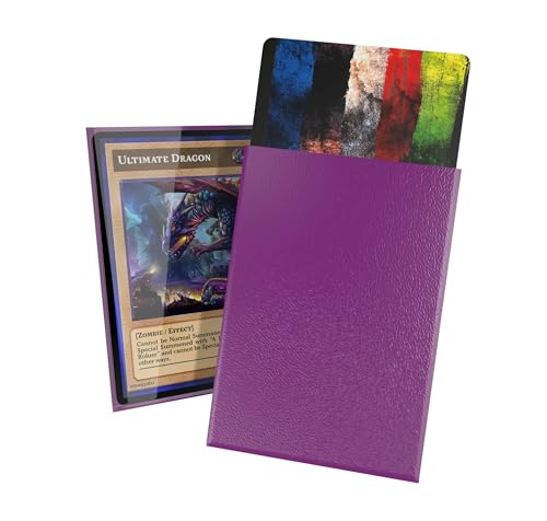Ultimate Guard Cortex Outer Card Sleeves, 60 Japanese Size TCG Sleeves, 62 x 89mm, Purple Back, Glossy Finish, No PVC & Acid-Free, High Clarity
