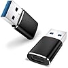 Mugust Adaptador USB 3.0 a USB C 2 Pack,USB C Hembra a USB Macho Convertidor Cable Cargador para iPhone 16 15 Pro MAX,CarPlay,AirPods,iPad,MacBook,Samsung Galaxy S24 S25 Ultra(Negro)