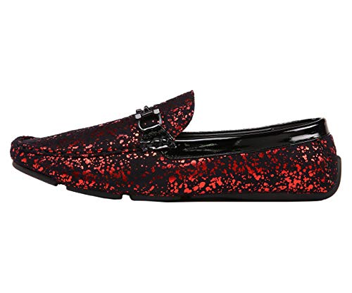Amali Monty, Metallic Splatter Driving Loafers - Slip On Moccasins for Men - Dress & Casual Shoes2
