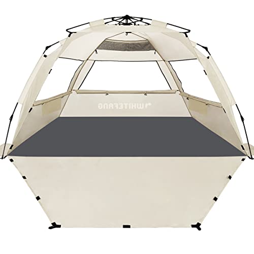 WhiteFang Deluxe XL Pop Up Beach Tent - Ultimate Sun Protection and Shelter