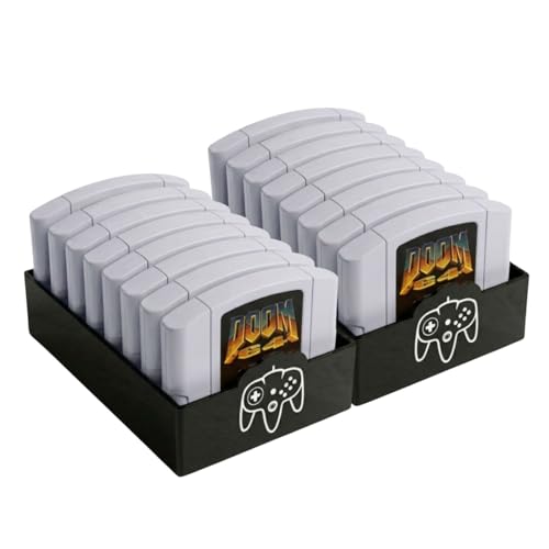Image of Skywin N64 Game Storage - Holder Fits and Organizes Cartridges - Simple and Stylish Design to Show Off Your Game Collection (2 Pack)