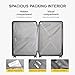LEVEL8 Large Suitcase with Wheels, Checked Luggage, Lightweight Luminous Textured Tsa Approved Medium Hardside Large Luggages, 24 Inch, Black