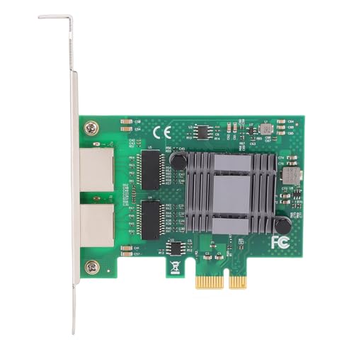 GOWENIC Adaptador de red Gigabit Ethernet, tarjeta de red PCI Express con 2 puertos RJ45, modo ahorro de energía y descarga de suma de comprobación IP para control industrial y servidores miniatura 6