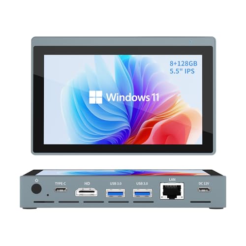 HEIGAOLAPC N5095 Mini PC 8GB/256GB SSD Windows 11 Pro �g���v��4K�f�B�X�v���C�Ή� �f���A���o���hWiFi �f�W�^���T�C�l�[�W POS�V�X�e�� �I�t�B�X �t�@�����X�f�U�C��