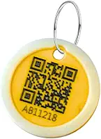 Placa De Identificação Pingente Pet Com Código QR Code Tag Personalizada Para Cães E Gatos À Prova D'Água Segurança E Rastreamento Fácil De Usar Tecnologia Inteligente. Marca AnimallTag (Amarela)