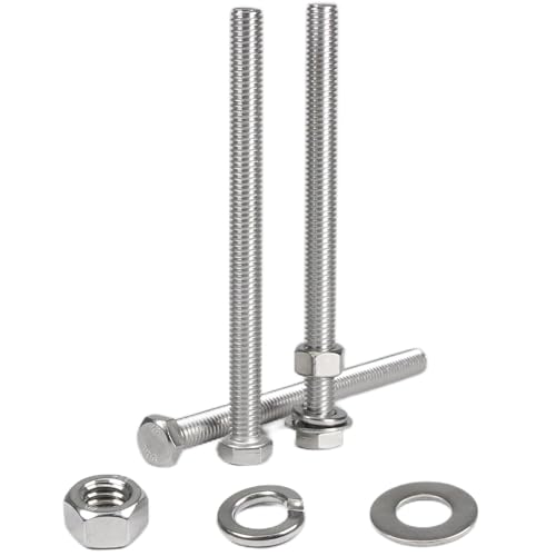 MroMax 5 ensembles boulons vis hex 3/8-16 x 5 acier inox