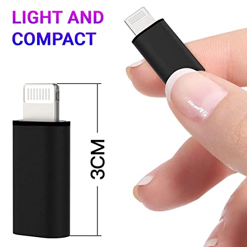 Image of (Apple c Type to Lightning Adapter) (3 Pack USB-C to Lightning Cable Adapter, Type-C to 8 Pin Male PD Fast Charging Data Sync Connector for Phone 15 14 13 12 11 x xr Air Pods iOS Devices