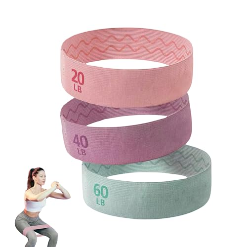 HRCOYES Resistance Bands Set, 3 Levels Workout Bands for Women and Men, Workout Fitness Bands for Home Gym Glutes Hips Legs Yoga Pilates Exercise