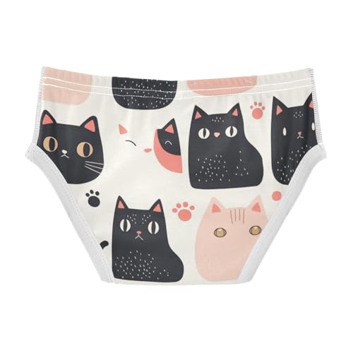 KLL Black Cat White Cute Cartoon Toddler Boys Comfort Underwear Briefs Cute Children Undies2