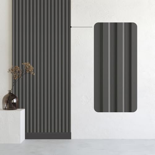 Bildershop-24 6er Set Wandpaneele & Deckenpaneele Dekowa in Dunkelgrau 252 x 10,7 x 1,5 cm