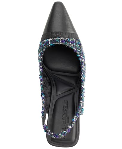 Karl Lagerfeld Women's Kinsely Evening Pointed Toe Slingback Pump4