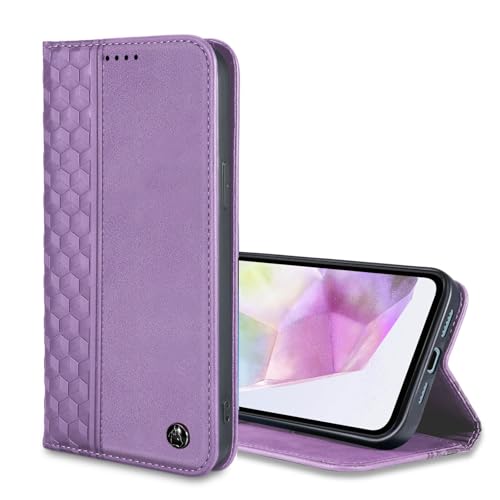 Étui portefeuille Samsung A36 5G violet en cuir PU avec porte-cartes et support