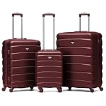 Flight Knight Set of 3 Lightweight 4 Wheel ABS Hard Case Suitcases Cabin & Hold Luggage Options Approved for Over 100 Airlines Including easyJet, British Airways, Ryanair, Jet2 & Many More