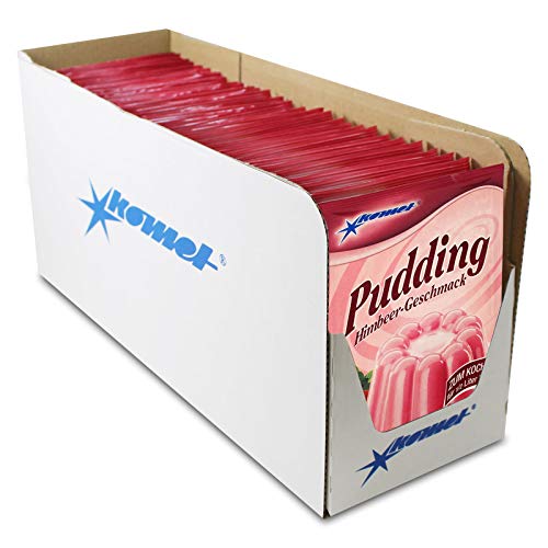 34er Pack Komet Pudding Himbeer-Geschmack (34 x 40 g) zum Kochen Puddingpulver Dessert Puddingdessert