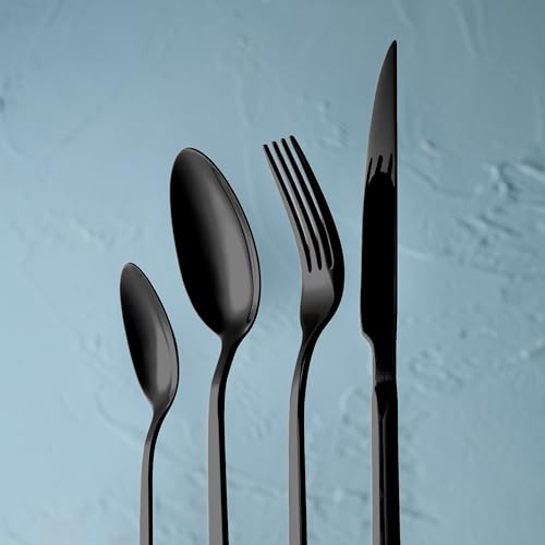 Miniatura 3 de BERGNER SOFIA BG, Cubertería de acero inoxidable de 16 piezas, Incluye 4 cuchillos, 4 tenedores, 4 cucharas, 4 cucharillas, Acabado plateado