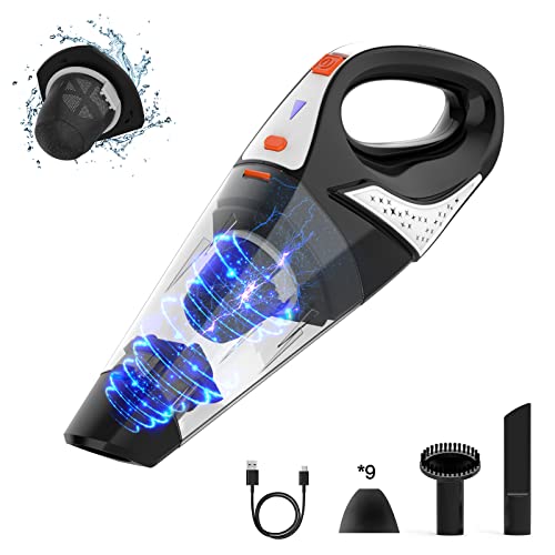 Hihhy Handheld Vacuum Cordless Car Vacuum Cleaner Rechargeable Lightweight Hand ...