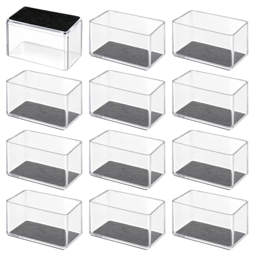 FOCMKEAS 12 PCS 25x45mm Rectangular Chair Leg Protectors, Silicone Felt
