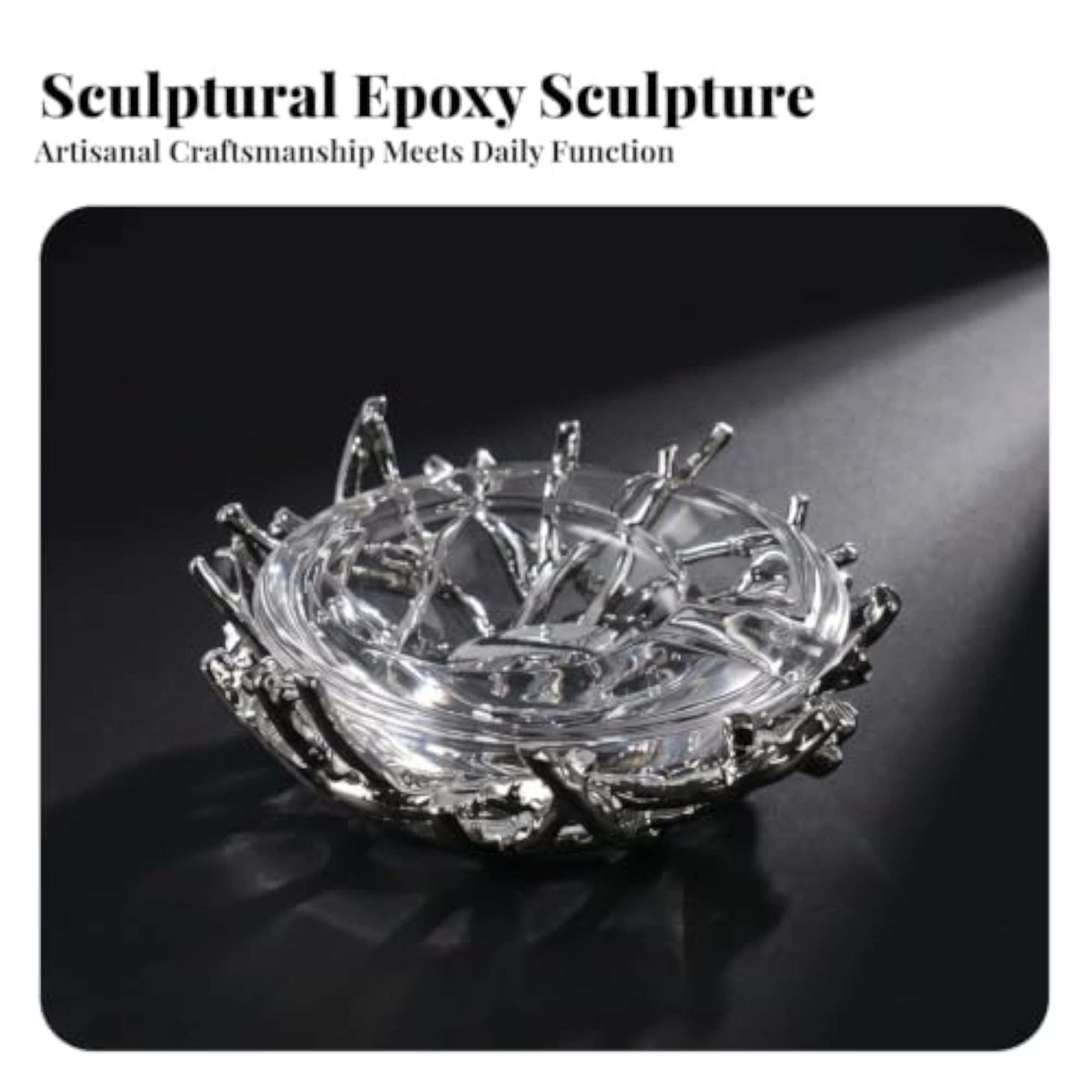 Decorative Aviary Nest Sculptural with Glass Insert
