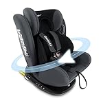 Reebaby Kindersitz 360° drehbar Gruppe 0+1/2/3 (0-36 kg/0-12 Year) Baby Autositz mit Protektoren Seitliche Isofix Top Tether ECE R44/04