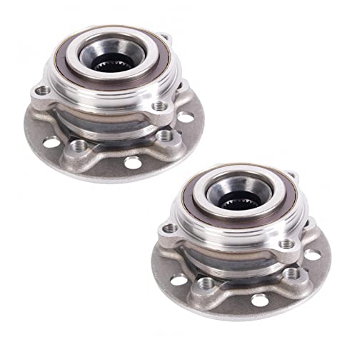 Image of TRQ Front Left and Right Wheel Bearing and Hub Assembly Set 2 Piece Compatible with 15-21 Mercedes-Benz C300 4Matic 16-18 GLC300 4Matic 2021 GLC300 4Matic 17-19 E300 4Matic 19-21 E450 4Matic