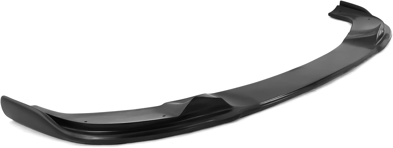 IKON MOTORSPORTS, Front Bumper Lip Compatible With 2004-2010 BMW 5-SERIES E60, H Style PU Black Front Lip Spoiler Splitter, 2005 2006 2007 2008 2009