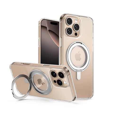 UGREEN iPhone 16 Pro Case MagSafe (MagU), Innovative 360° Magnetic Ring Stand, MIL-Grade Protection, Anti-Scratch, Camera Protective Clear Cover, Ultra Slim for iPhone 16 Pro 6.3 inch Accessories