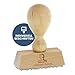 Produktbild stempel-fabrik Holzstempel - Firmenstempel mit Wunschtext personalisieren - personalisierter Namensstempel, Adressstempel, Bürostempel - 50 x 30 mm - 5 Zeilen