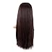MapofBeauty 24 Inch/60 cm Long Straight Synthetic Hair Heat Resistant Party Cosplay Wig (Dark Brown)