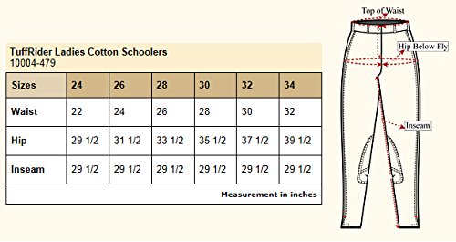 image for TuffRider Women's Cotton Schoolers, Black, 30