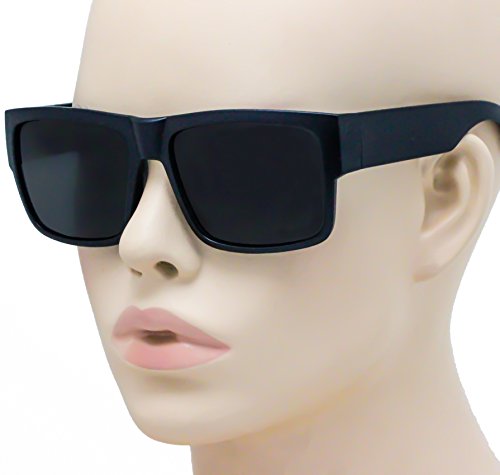 Image of Large Square CHOLO Sunglasses Super Dark OG LOCS Style GANGSTER Style Black NEW