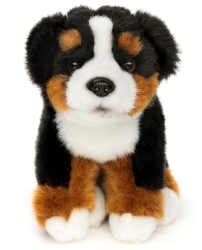 Uni-Toys - Berner Sennenhund Welpe, sitzend - 15 cm (Höhe) - Plüsch-Hund, Haustier - Plüschtier, Kuscheltier