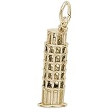 Gold Plated Leaning Tower of Pisa Charm