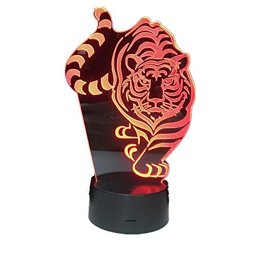 KangYD Walking Tiger LED Night Light, Lámpara 3D, Luz decorativa, Regalo infantil,...