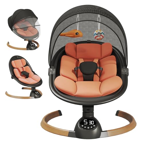 Baby Swing for Infants, Bluetooth Swing for Babys with Music Speaker, 5 Speeds and Remote Control,...
